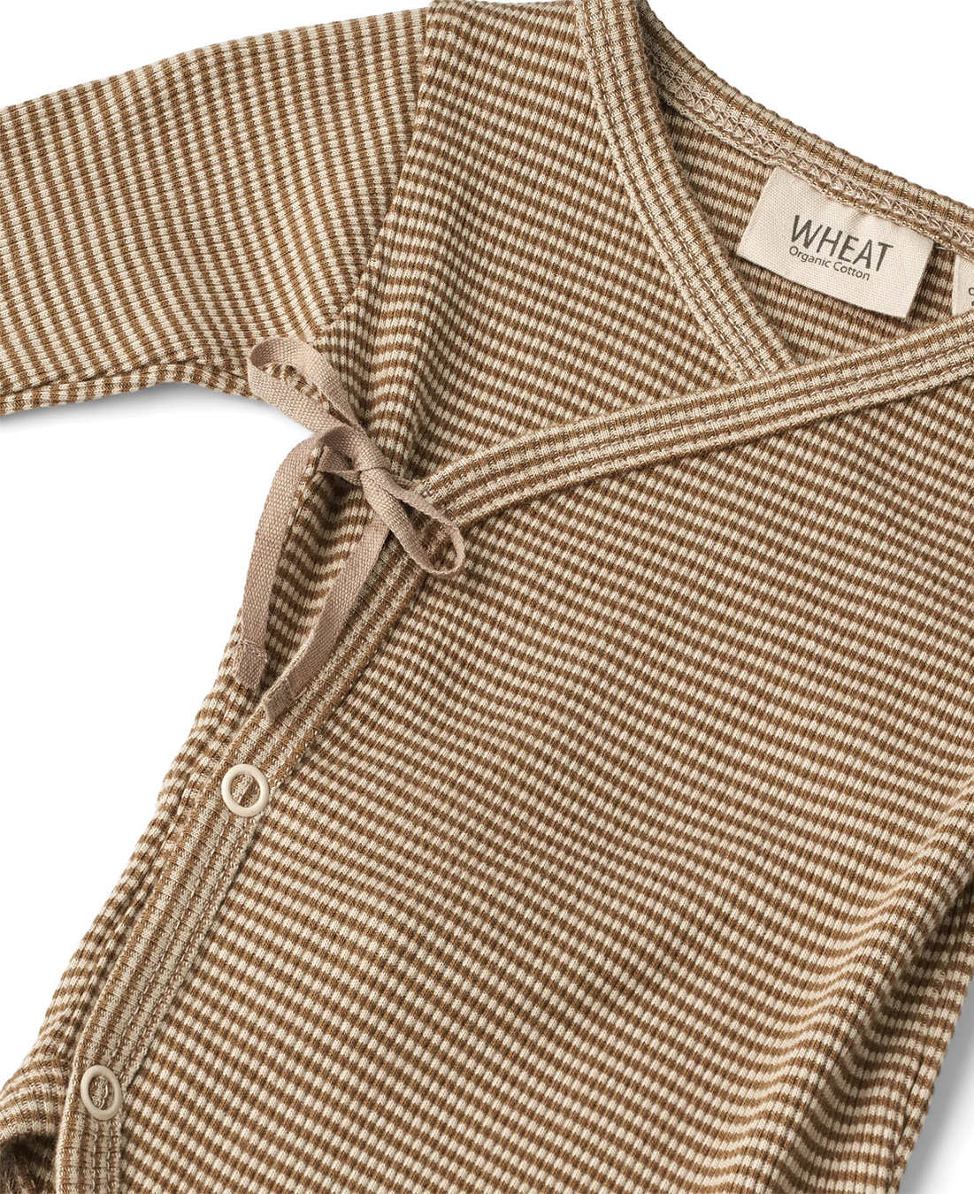 BODYSUIT WHEAT BEIGE RIB STRIPE