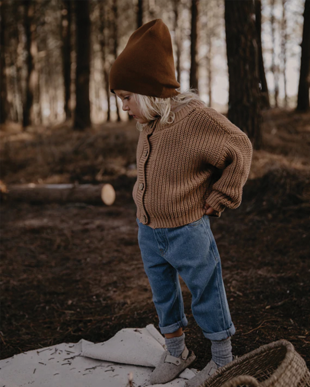 CARDIGAN THE SIMPLE FOLK CARAMEL