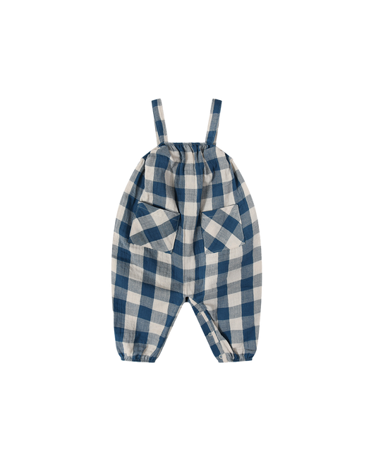 ONESIE ORGANIC ZOO POTTERY BLUE