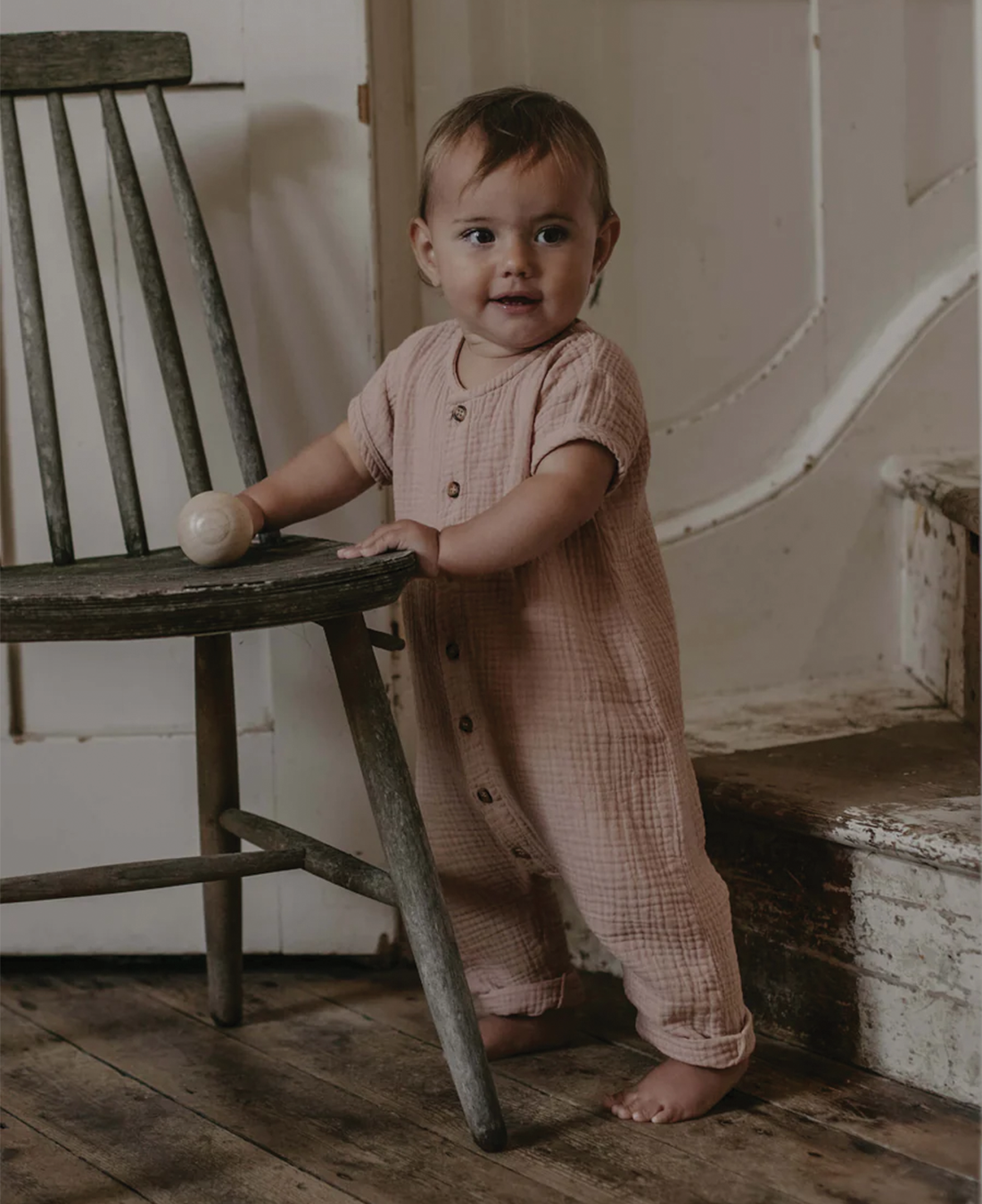 ONESIE THE SIMPLE FOLK ANTIQUE ROSE